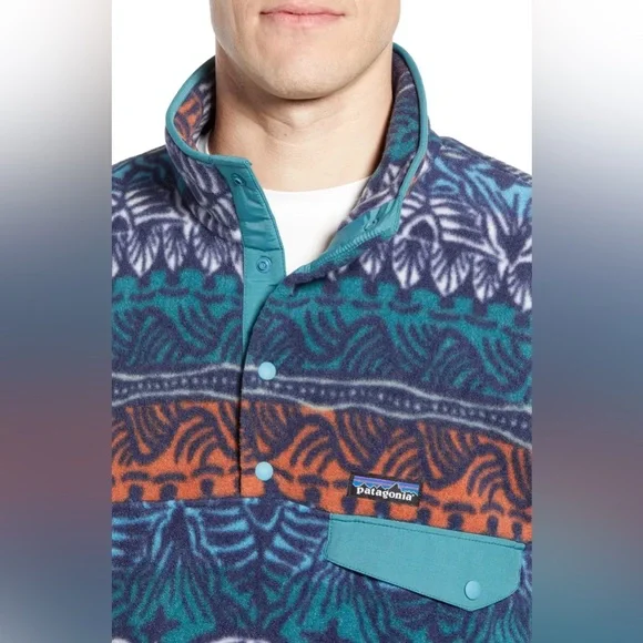 Patagonia Synchilla Fleece Pullover Men's Size L Tradewinds Big Stone Blue - Picture 2 of 16